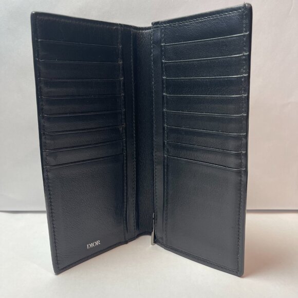 Dior Black Diamond Vertical Long Wallet - Preowned - Picture 3 of 16